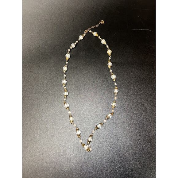 Zad Jewelry Fashion Clear Embellished Brass Chain Necklace - Picture 1 of 8
